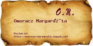 Omoracz Margaréta névjegykártya